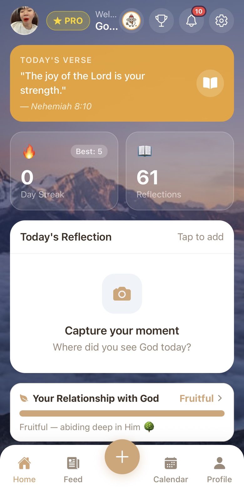 Gracely home screen